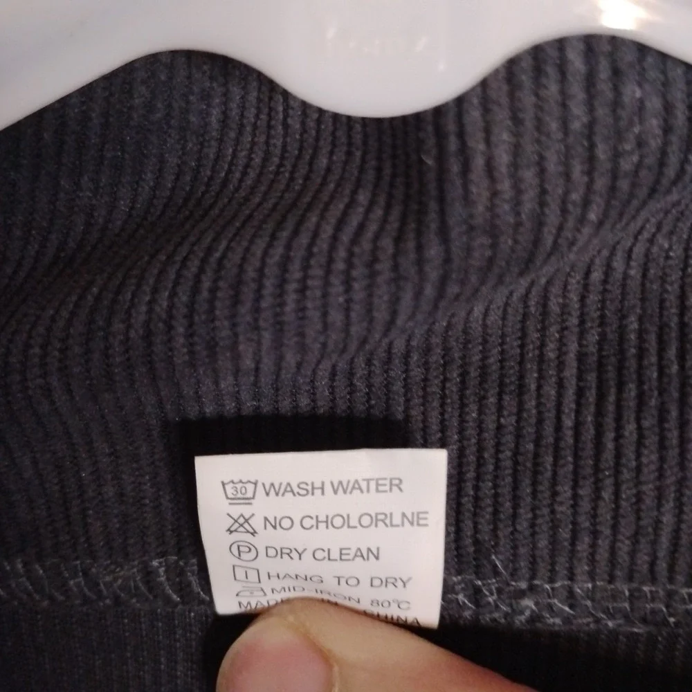 Unbranded Quarter Zip Pullover Men XXL Gray Corduroy Texture Vintage Sweater